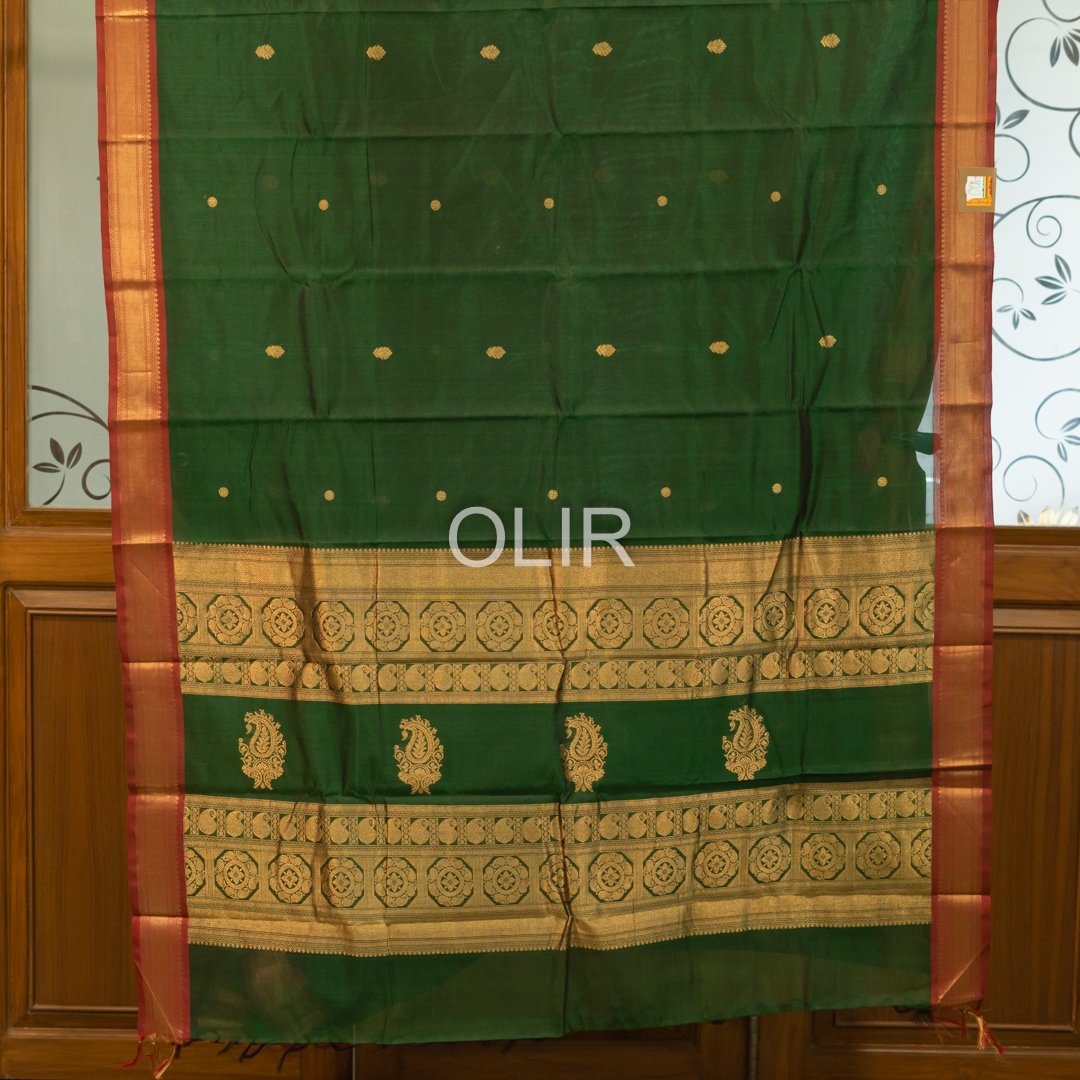 Dark Green With Red Border
